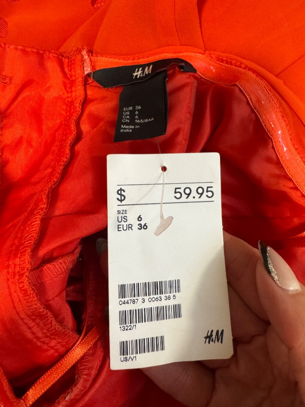 Perfect Summer Dress H&M Orange size 6 NWT - Picture 2 of 6